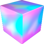方形方块立方体渐变晶体