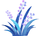 植物装饰元素装饰淡紫色蓝色