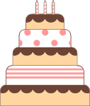蛋糕黄色粉色褐色生日