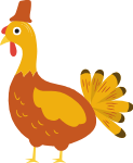 火鸡鸡动物装饰装饰元素