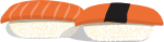 橙色美食寿司两个寿司餐饮