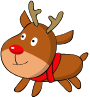 麋鹿动物奔跑圣诞节节日
