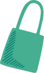 袋子购物袋潮流绿色装饰