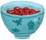 碗装饰元素食材农产品红色