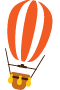 热气球卡通飞行旅游装饰