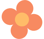 花朵橙色花手绘装饰