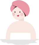 粉色卡通人物女生头巾