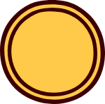 圆圆圈圆形金币卡通