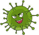 病毒拟人细菌卡通装饰