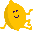柠檬黄色季节水果手绘