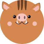 猪动物野猪拟人微笑