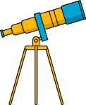 望远镜天文装饰装饰元素卡通