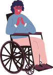 人人像人物老奶奶坐轮椅