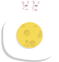 煎鸡蛋鸡蛋煎蛋月球可爱