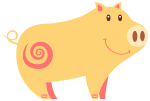 猪动物微笑拟人猪猪