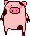 卡通小猪小猪猪动物猪年