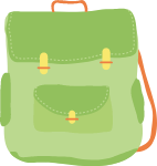 旅行装饰元素背包学习用品书包