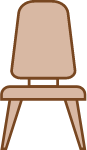 家居棕色椅子凳子卡通