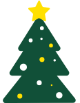圣诞树树植物卡通装饰