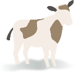 奶牛牛动物装饰装饰元素