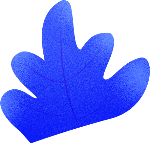 蓝装饰元素手绘叶子树叶