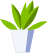 装饰元素绿色白色花盆盆栽