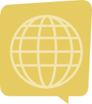 对话框地球网络图标标识