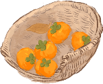 柿子水果篮子食物装饰