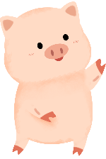 小猪猪动物拟人举手