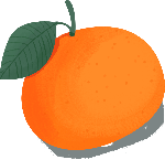 橘子水果卡通橙色装饰