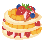 松饼蛋糕生日蛋糕甜品插画
