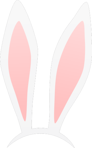 兔耳兔耳朵兔子耳朵卡通插画