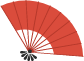 折扇扇子中国风卡通红色