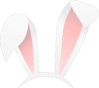 兔耳兔耳朵兔子耳朵卡通插画