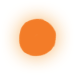 太阳橘黄太阳手绘装饰装饰元素