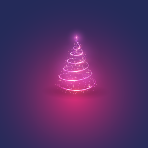 圣诞树发光光效渐变背景
