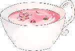 花茶饮料粉色装饰卡通