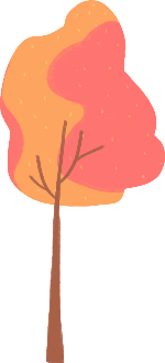 可爱自然秋天树木卡通