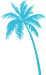 植物椰子树装饰元素沙滩蓝色