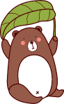可爱熊动物卡通棕色