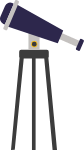 远望镜天文镜装饰元素装饰手绘