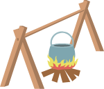 木架营火炉火野炊装饰
