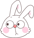 拟人表情包emoji小白兔动物