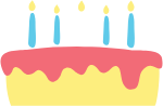 生日蛋糕生日蜡烛黄色红色蓝色