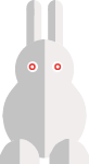 兔子动物卡通可爱灰色