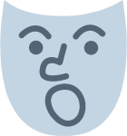 吃惊假面手绘面具emoji