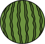 绿色西瓜水果夏天食品