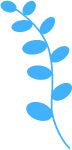 装饰手绘叶子植物蓝色