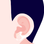 耳朵头部手绘卡通装饰