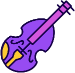 小提琴装饰装饰元素表演紫色